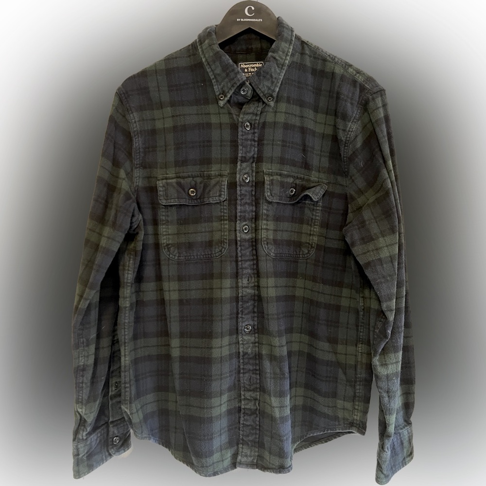 Abercrombie & Fitch Tartan Flannel Shirt, Size Large